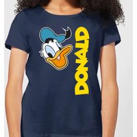 Disney Donald Duck Face Women's T-Shirt - Navy - L von Disney