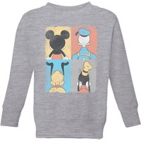 Disney Donald Duck Mickey Mouse Pluto Goofy Tiles Kids' Sweatshirt - Grey - 11-12 Jahre von Disney