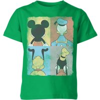 Disney Donald Duck Mickey Mouse Pluto Goofy Tiles Kids' T-Shirt - Green - 11-12 Jahre von Disney