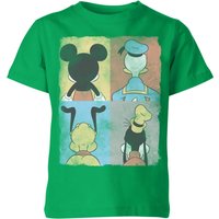 Disney Donald Duck Mickey Mouse Pluto Goofy Tiles Kids' T-Shirt - Green - 3-4 Jahre von Disney