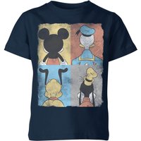 Disney Donald Duck Mickey Mouse Pluto Goofy Tiles Kids' T-Shirt - Navy - 11-12 Jahre von Original Hero