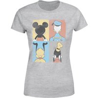 Disney Donald Duck Mickey Mouse Pluto Goofy Tiles Women's T-Shirt - Grey - 4XL von Disney