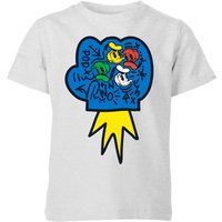 Disney Donald Duck Pop Fist Kinder T-Shirt - Grau - 7-8 Jahre von Original Hero