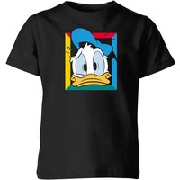 Disney Donald Face Kids' T-Shirt - Black - 7-8 Jahre von Disney