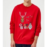 Disney Frozen Christmas Olaf And Snowmens Weihnachtspullover – Rot - XL von Disney