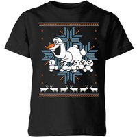 Disney Frozen Olaf and Snowmen Kids' Christmas T-Shirt - Black - 11-12 Jahre von Disney