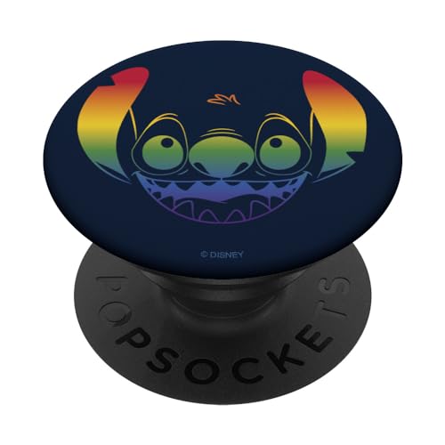 Disney Lilo & Stitch Rainbow Gradient Stitch Big Face PopSockets Klebender PopGrip Disney Lilo & Stitch Rainbow Gradient Stitch Big Face PopSockets Klebender PopGrip von Disney