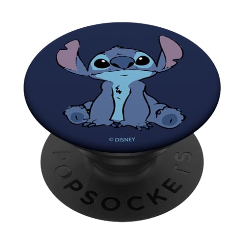 Disney Lilo & Stitch Simple Stitch Portrait PopSockets PopGrip: Ausziehbarer Sockel und Griff für Handys/Tablets mit Tauschbarem Top von Disney