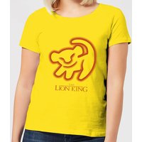 Disney Lion King Cave Drawing Damen T-Shirt - Yellow - L von Disney
