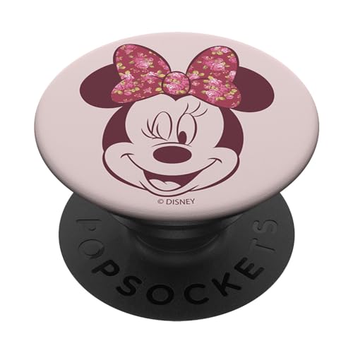 Disney Mickey And Friends Minnie Mouse Pink Floral Bow Face PopSockets mit austauschbarem PopGrip Disney Mickey And Friends Minnie Mouse Pink Floral Bow Face PopSockets mit austauschbarem PopGrip von Disney