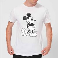 Disney Mickey Mouse Classic Kick B&W T-Shirt - Weiß - 5XL von Disney