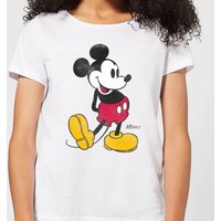 Disney Mickey Mouse Classic Kick Frauen T-Shirt - Weiß - M von Disney
