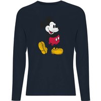 Disney Mickey Mouse Classic Kick Men's Long Sleeve T-Shirt - Navy - M von Original Hero