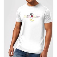 Disney Mickey Mouse Disney Wording Herren T-Shirt - Weiß - M von Disney