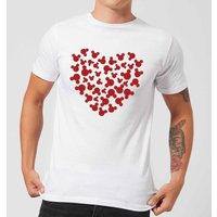 Disney Mickey Mouse Heart Silhouette T-Shirt - Weiß - 5XL von Disney