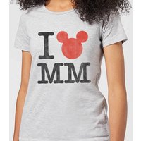 Disney Mickey Mouse I Heart MM Frauen T-Shirt - Grau - M von Original Hero