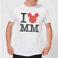Disney Mickey Mouse I Heart MM T-Shirt - Weiß - 5XL von Disney