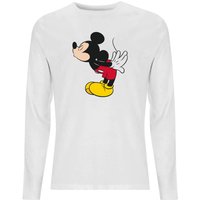 Disney Mickey Mouse Mickey Split Kiss Men's Long Sleeve T-Shirt - White - L von Disney