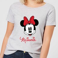 Disney Mickey Mouse Minnie Face Frauen T-Shirt - Grau - XL von Disney