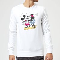 Disney Mickey Mouse Minnie Kiss Pullover - Weiß - XXL von Disney