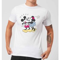 Disney Mickey Mouse Minnie Kiss T-Shirt - Weiß - 5XL von Disney