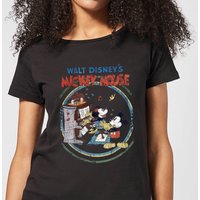 Disney Mickey Mouse Retro Poster Piano Frauen T-Shirt - Schwarz - S von Disney