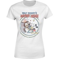 Disney Mickey Mouse Retro Poster Piano Frauen T-Shirt - Weiß - L von Disney