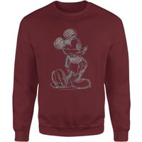 Disney Mickey Mouse Sketch Sweatshirt - Burgundy - L von Disney