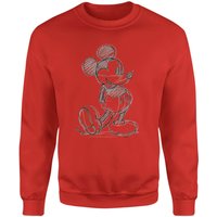 Disney Mickey Mouse Sketch Sweatshirt - Red - L von Disney