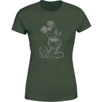 Disney Mickey Mouse Sketch Women's T-Shirt - Green - L von Disney