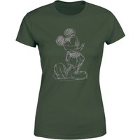 Disney Mickey Mouse Sketch Women's T-Shirt - Green - M von Disney