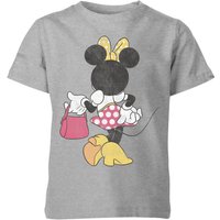 Disney Minnie Mouse Back Pose Kinder T-Shirt - Grau - 7-8 Jahre von Disney
