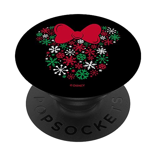 Disney Minnie Mouse Icon Holiday Snowflakes PopSockets mit austauschbarem PopGrip von Disney