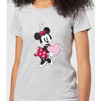 Disney Minnie Mouse Love Heart Women's T-Shirt - Grey - S von Disney