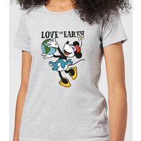 Disney Minnie Mouse Love The Earth Damen T-Shirt - Grau - 4XL von Original Hero