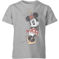 Disney Minnie Offset Kinder T-Shirt - Grau - 7-8 Jahre von Disney