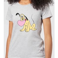 Disney Pluto Love Heart Women's T-Shirt - Grey - XXL von Disney
