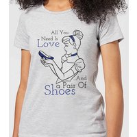 Disney Princess Cinderella All You Need Is Love Frauen T-Shirt - Grau - 4XL von Disney