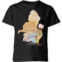 Disney Princess Filled Silhouette Belle Kinder T-Shirt - Schwarz - 11-12 Jahre von Disney