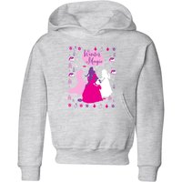 Disney Princess Silhouettes Kids' Christmas Hoodie - Grey - 11-12 Jahre von Disney