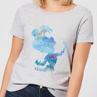Disney Prinzessin Ausgefüllte Silhouette Arielle Damen T-Shirt - Grau - M von Disney