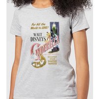 Disney Prinzessin Cinderella Retro Poster Damen T-Shirt - Grau - XL von Disney