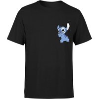 Disney Stitch Backside Herren T-Shirt - Schwarz - XS von Disney