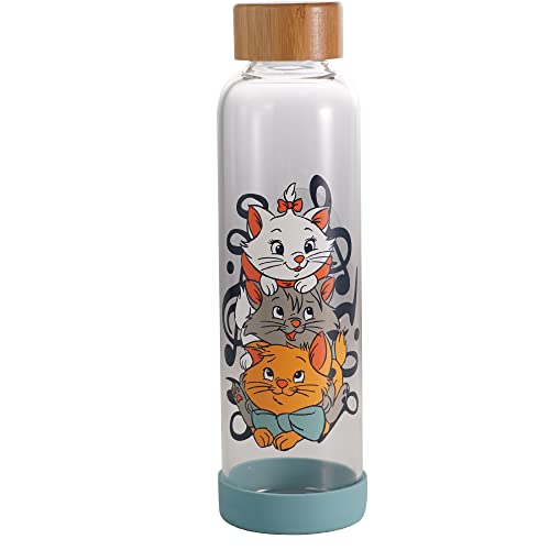 Disney The Aristocats Glass Water Bottle – Water Glass Bottle – 500 ml – Travel Water Bottle Gifts von Disney