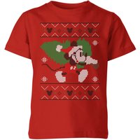 Disney Tree Mickey Kids' Christmas T-Shirt - Red - 3-4 Jahre von Disney