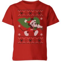 Disney Tree Mickey Kids' Christmas T-Shirt - Red - 5-6 Jahre von Original Hero