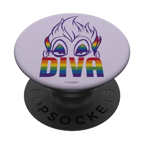 Disney Villains Ursula Diva Rainbow Logo PopSockets Klebender PopGrip von Disney