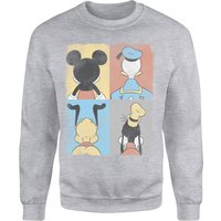 Donald Duck Mickey Mouse Pluto Goofy Tiles Sweatshirt - Grey - L von Disney