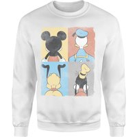 Donald Duck Mickey Mouse Pluto Goofy Tiles Sweatshirt - White - L von Disney