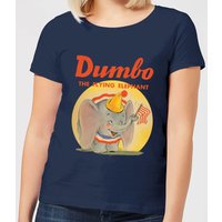 Dumbo Flying Elephant Damen T-Shirt - Navy Blau - L von Disney